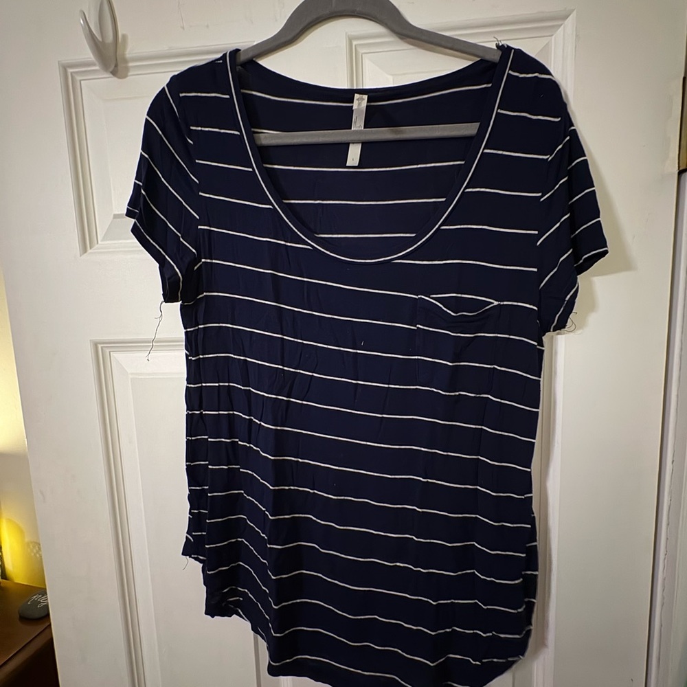 Classic Navy Striped Women's Tee